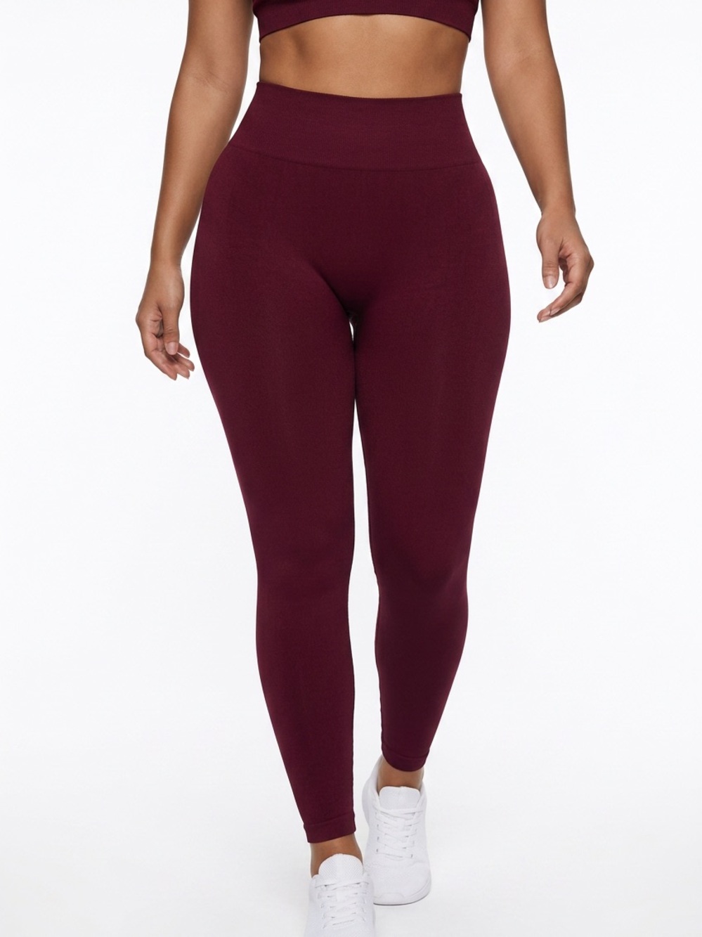 KNIX | High-Rise Seamless Burgundy Leggings Women’s Size Large